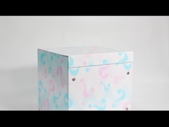 럭셔리 큰 컬러 인쇄 버튼 자석 접는 선물 상자