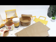 맞춤형 햄버거 튀긴 닭고기와 칩 가져가기용 종이 상자 음식 포장